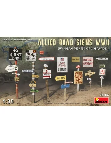 Allied Road SignsWWII. European Theatre of Oper., 1/35 - MiniArt 35608