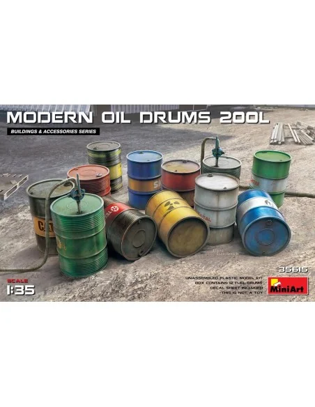 Modern Oil Drums (200l), 1/35 - MiniArt 35615