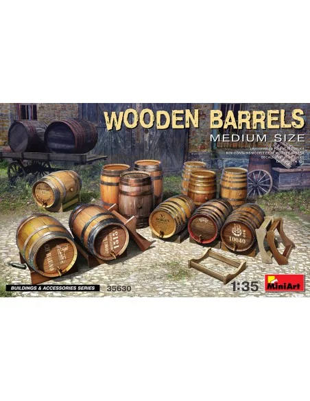Wooden Barrels. Medium Size, 1/35 - MiniArt 35630