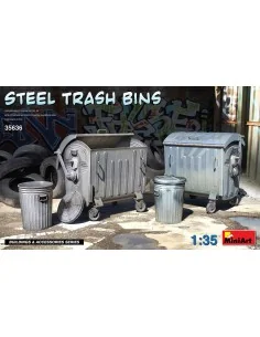 Steel Trash Bins, 1/35 - MiniArt 35636