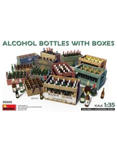 Alcohol Bottles w/Boxes, 1/35 - MiniArt 35665