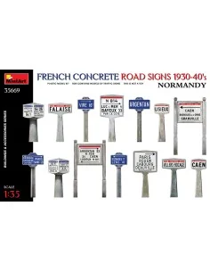French Concrete Road Signs 1930-40's. Normandy, 1/35 - MiniArt 35669
