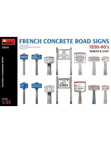French Concrete Road Signs 1930-40's. North & East, 1/35 - MiniArt ...