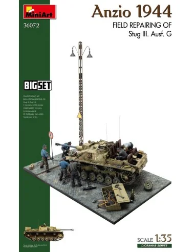 Anzio 1944. Field Repairing of Stug III. Ausf. G. Big Set, 1/35 - M...