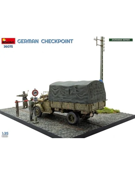 German Checkpoint. 3t Cargo Truck 3, 6-36S & Kfz.1 Type 170VK w/ Fe...