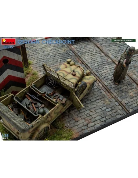German Checkpoint. 3t Cargo Truck 3, 6-36S & Kfz.1 Type 170VK w/ Fe...