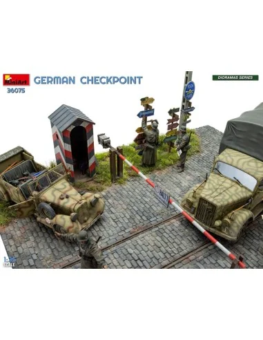 German Checkpoint. 3t Cargo Truck 3, 6-36S & Kfz.1 Type 170VK w/ Fe...