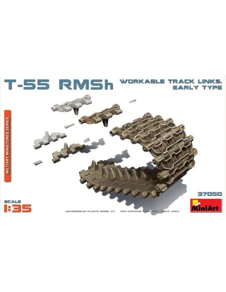 T-55 RMSh Workable Track Links. Early Type, 1/35 - MiniArt 37050