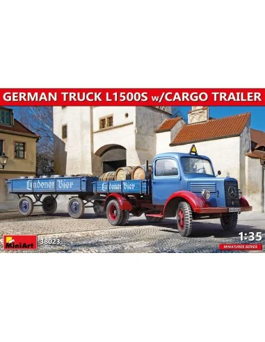 German Truck L1500S W/Cargo Trailer, 1/35 - MiniArt 38023