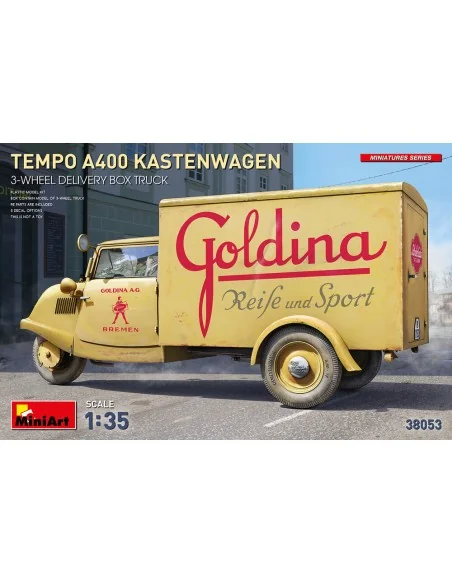 Tempo A400 Kastenwagen 3-Wheel Delivery Box Truck, 1/35 - MiniArt 3...