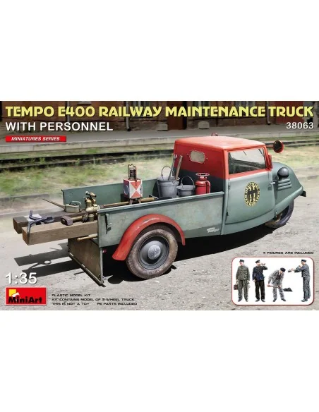 Tempo E400 Railway Maintenance Truck with Personnel, 1/35 - MiniArt...