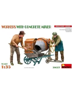 [NO_DESC] WORKERS WITH CONCRETE MIXER, 1/35 - MiniArt 38077