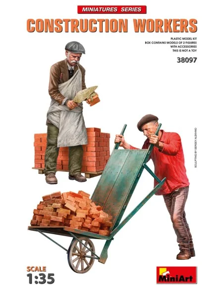Construction Workers with Accessories, 1/35 - MiniArt 38097