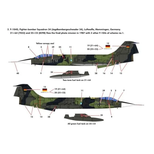 F-104G German Air Force and Marine, 1/48 - KINETIC K48083