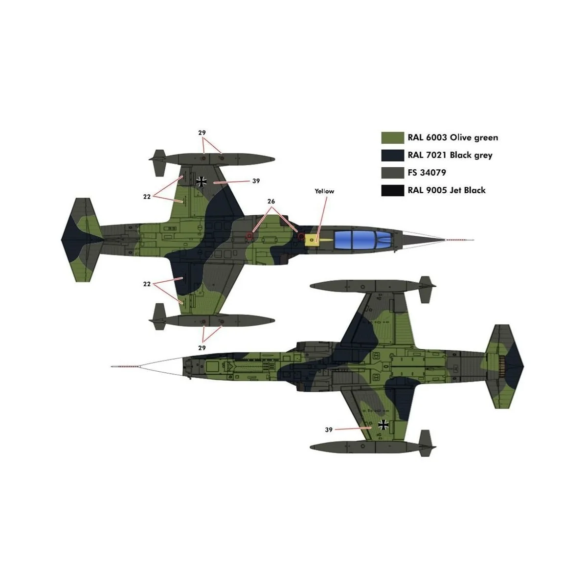 F-104G German Air Force and Marine - KINETIC K48083