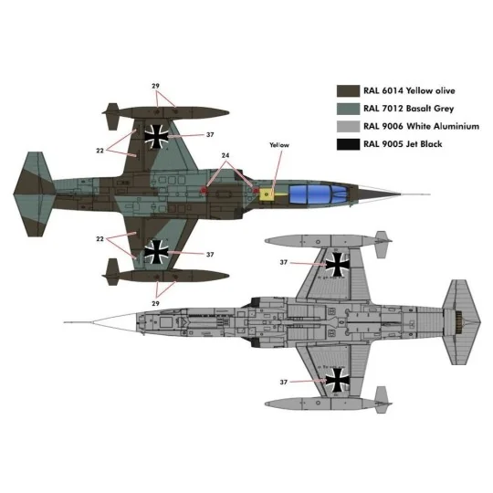 F-104G German Air Force and Marine, 1/48 - KINETIC K48083