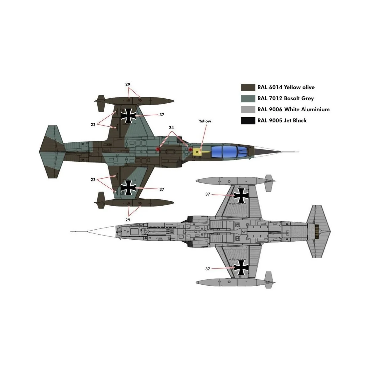 F-104G German Air Force and Marine - KINETIC K48083