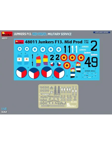Junkers F13. Mid Prod. Military Service, 1/48 - MiniArt 48011