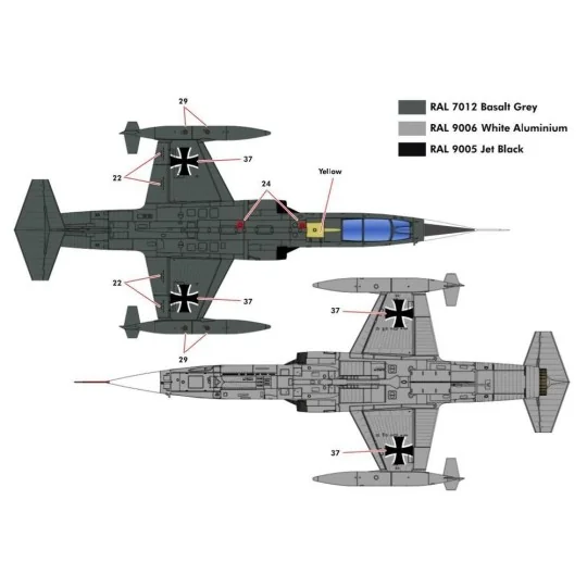 F-104G German Air Force and Marine, 1/48 - KINETIC K48083