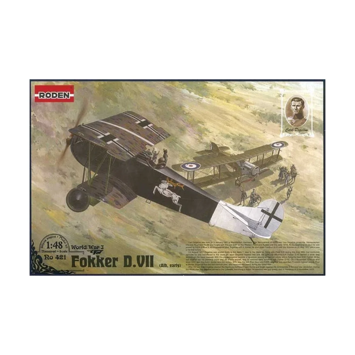 Fokker D.VII (Albatros built, early) Carl Degelow, 1/48 - Roden 421