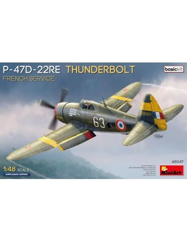 P-47D-22RE Thunderbolt. French Service. Basic Kit, 1/48 - MiniArt 4...