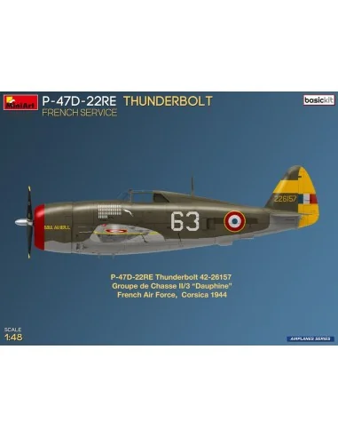 P-47D-22RE Thunderbolt. French Service. Basic Kit, 1/48 - MiniArt 4...