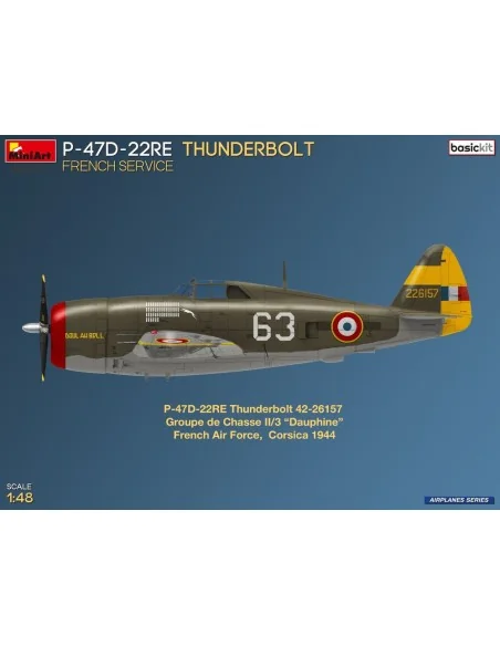 [NO_DESC] P-47D-22RE Thunderbolt. French Service. Basic Kit, 1/48 -...