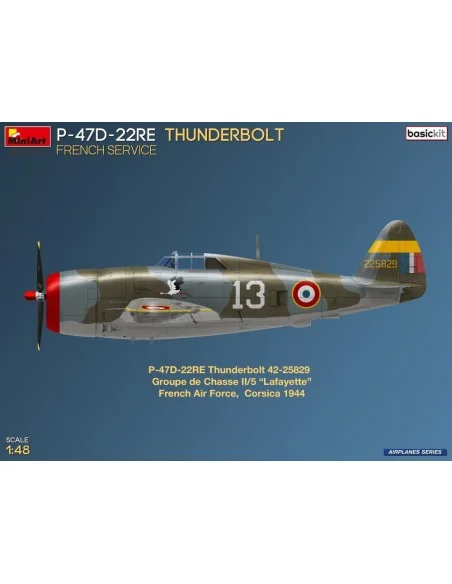 P-47D-22RE Thunderbolt. French Service. Basic Kit, 1/48 - MiniArt 4...