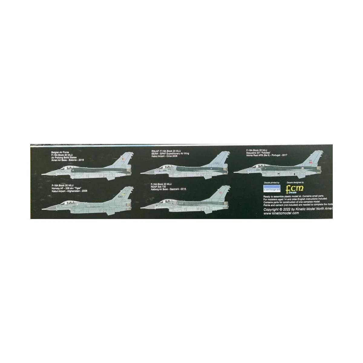 F-16A MLU Block 20 -Gold S, 1/48 - KINETIC K48100