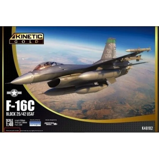 F-16C BLK 25 USAF, 1/48 - KINETIC K48102