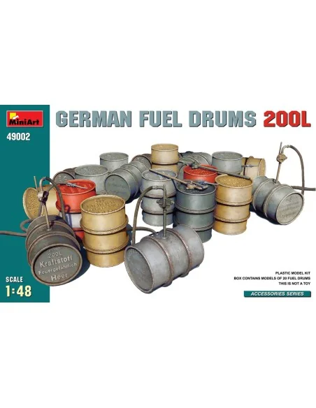 German Fuel Drums 200L, 1/48 - MiniArt 49002