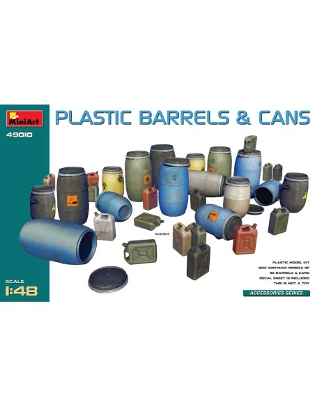 Plastic Barrels & Cans, 1/48 - MiniArt 49010