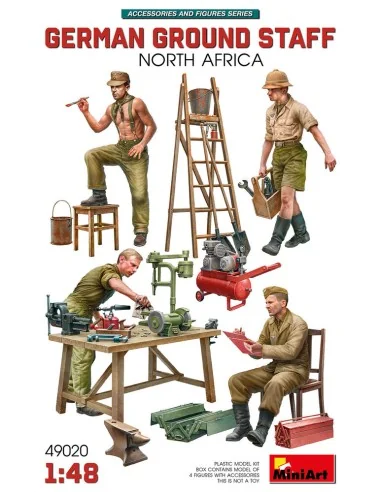 German Ground Staff w/Accessories. North Africa, 1/48 - MiniArt 49020