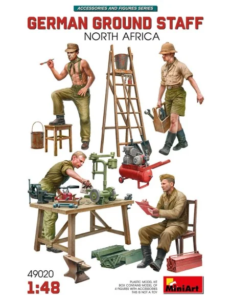 German Ground Staff w/Accessories. North Africa, 1/48 - MiniArt 49020