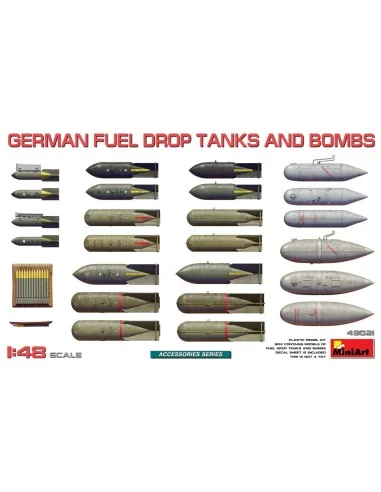 German Fuel Drop Tanks and Bombs, 1/48 - MiniArt 49021
