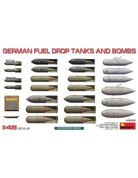 [NO_DESC] German Fuel Drop Tanks and Bombs, 1/48 - MiniArt 49021