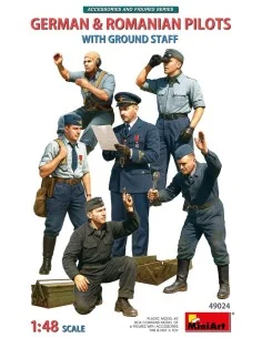 German & Romanian Pilots w/Ground Staff, 1/48 - MiniArt 49024