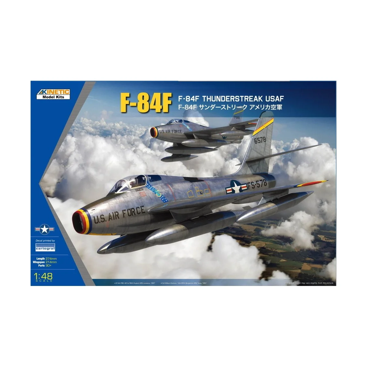 F-84F Thunderstreak USAF, 1/48 - KINETIC K48113