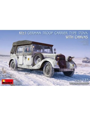 Kfz.1 German Troop Carrier Type 170VK w/Canvas, 1/35 - MiniArt 53003