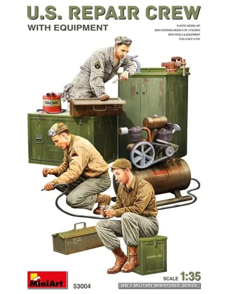 U.S. Repair Crew w/Equipment, 1/35 - MiniArt 53004