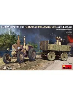German Tractor with Fla-MG151/20 Drillingslafette Auf Sd.Anh.Ost, 1...