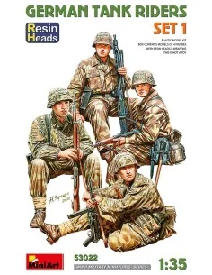 German Tank Riders Set 1. Resin Heads, 1/35 - MiniArt 53022