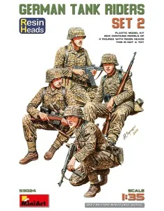 German Tank Riders Set 2. Resin Heads, 1/35 - MiniArt 53024
