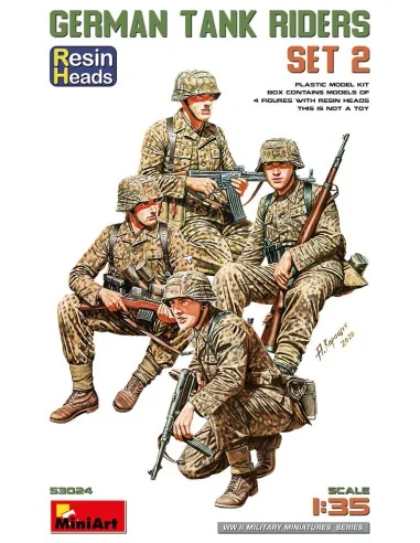 German Tank Riders Set 2. Resin Heads, 1/35 - MiniArt 53024