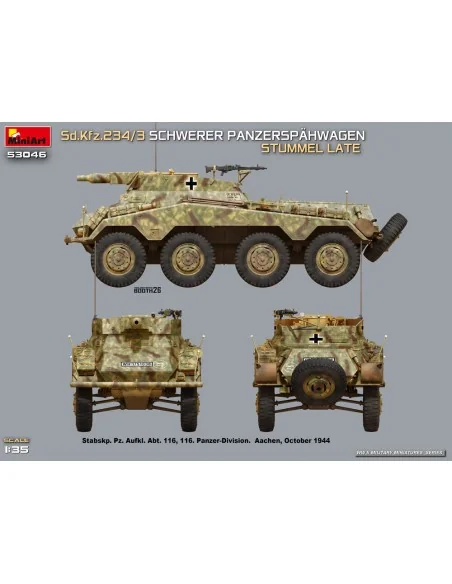 Sd.Kfz.234/3 Schwerer Panzerspähwagen Stummel Late, 1/35 - MiniArt ...