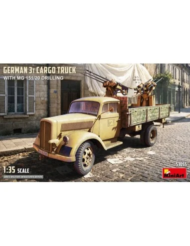 German 3t Cargo Truck with MG 151/20 Drilling, 1/35 - MiniArt 53055