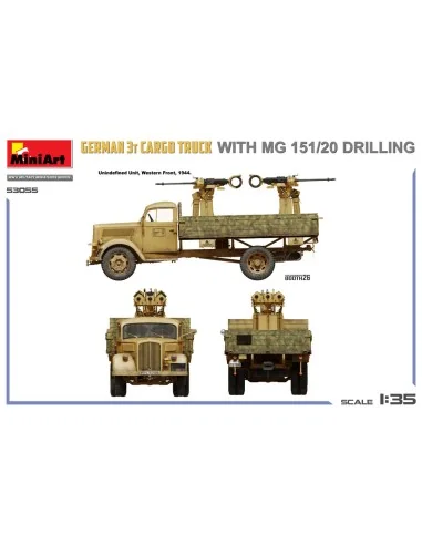[NO_DESC] German 3t Cargo Truck with MG 151/20 Drilling, 1/35 - Min...