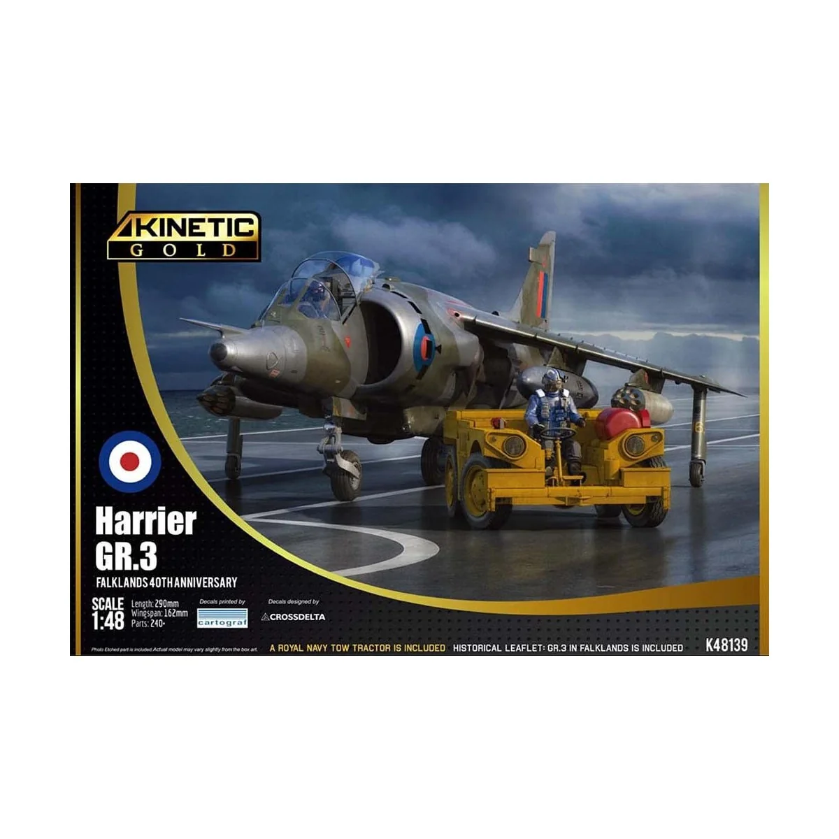 Harrier GR3 40 ANN Falkl, 1/48 - KINETIC K48139