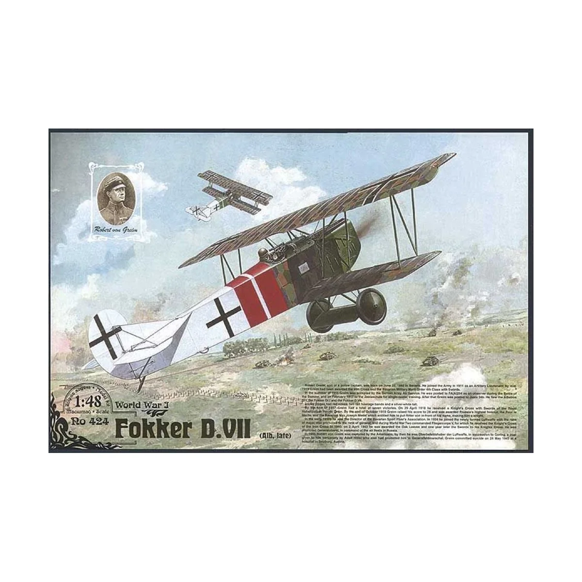 Fokker D.VII, 1/48 - Roden 424 Fokker D.VII, 1/48 - Roden 424