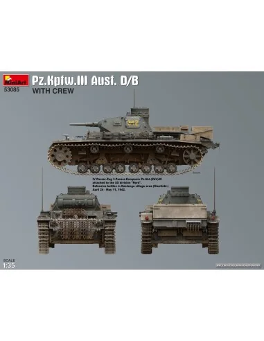 Pz.Kpfw.III Ausf. D/B with Crew, 1/35 - MiniArt 53085